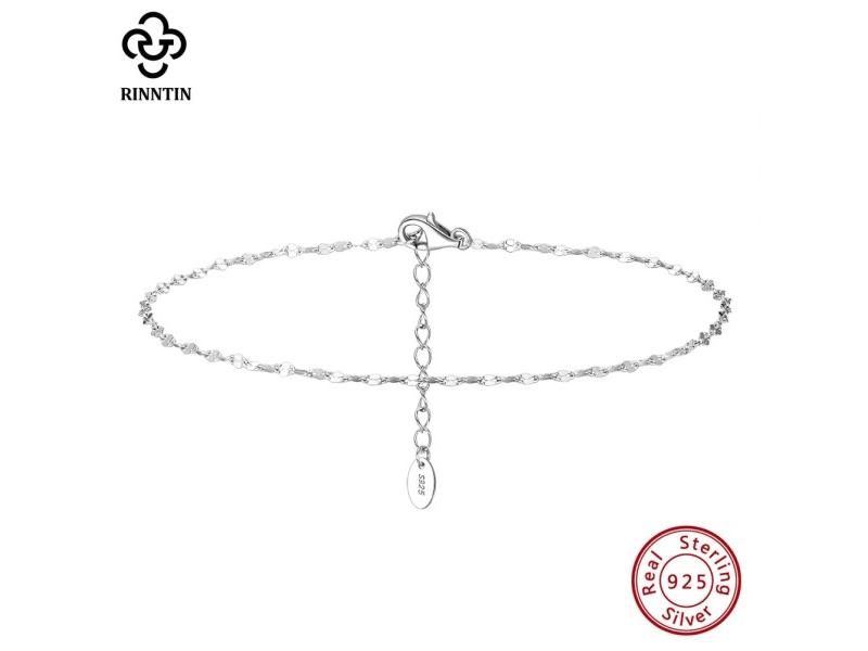 925 Sterling Silver Fish Lips Chain Anklet For Women Summer Sexy Jewelry SA33 Carousel 2