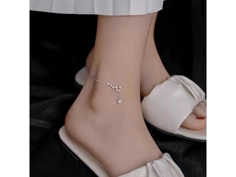 925 Sterling Silver Star Anklet For Women's Birthday Gift Jewelry Carousel 2