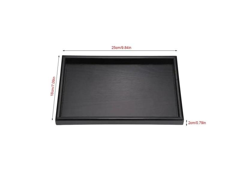 3 Sizes Wooden Tray Rectangle Green Tea Board Serving Trays Storage Cup Plate Carousel 1