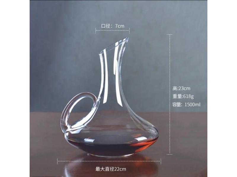 1500ML Big Decanter Handmade Crystal Red Wine Decanter Brandy Champagne Glasses Carousel 1