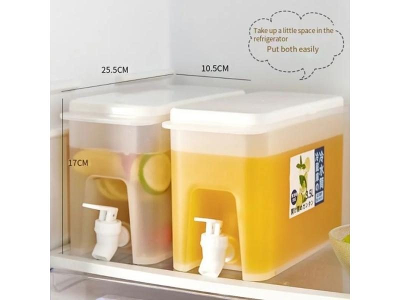 2Pcs Large Capacity Cold Kettle 3.5L Juice Jug Cold Kettle With Faucet In Carousel 2
