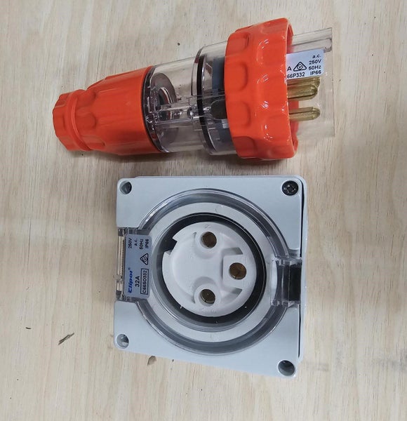 32A Socket and Plug set Single Phase Carousel 1