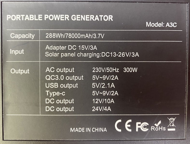 Portable Battery Power Station. 300W Carousel 3