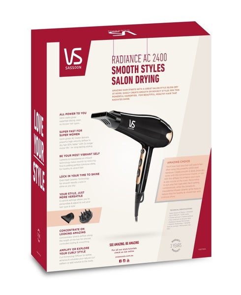 Vs Sassoon Radiance Ac 2400 Hair Dryer Carousel 6
