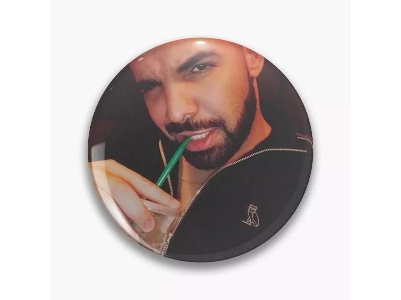 Bbl Drake Sticker Soft Button Pin Fashion Women Brooch Collar Hat Clothes Carousel 1