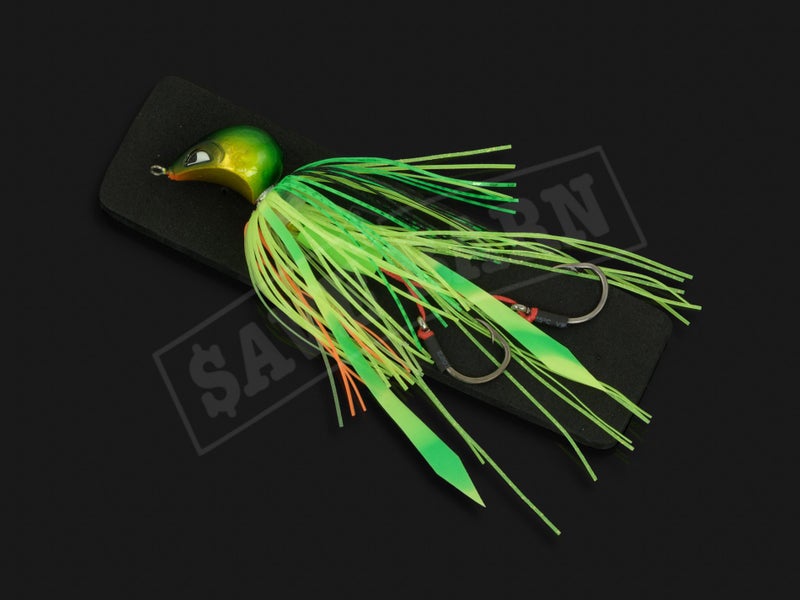 Pro Hunter Slow Jig Lure 40g - Salty Ghost / Green & Orange Carousel 1