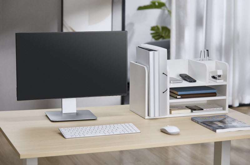 Gorilla Office: Space Saving Desktop Organizer - White Carousel 5
