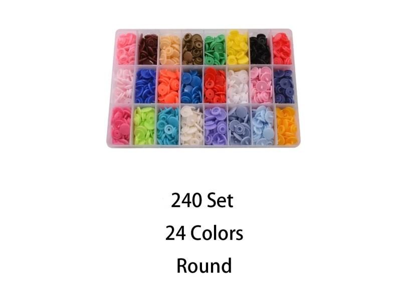 240 Sets T5 Resin Snap Poppers U Shape Fastener Kit For DIY Carousel 1