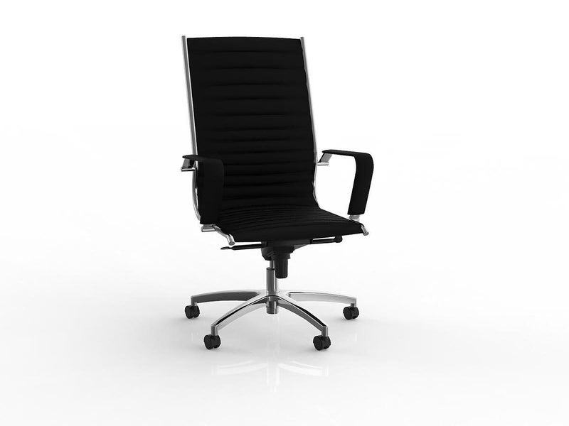 Knight's Metro PU Leather Highback Executive Chair with Arms, Assembled Carousel 1