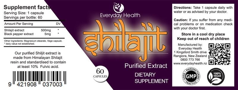 Shilajit - Vitality Support - 60 Capsules62975768943363111
