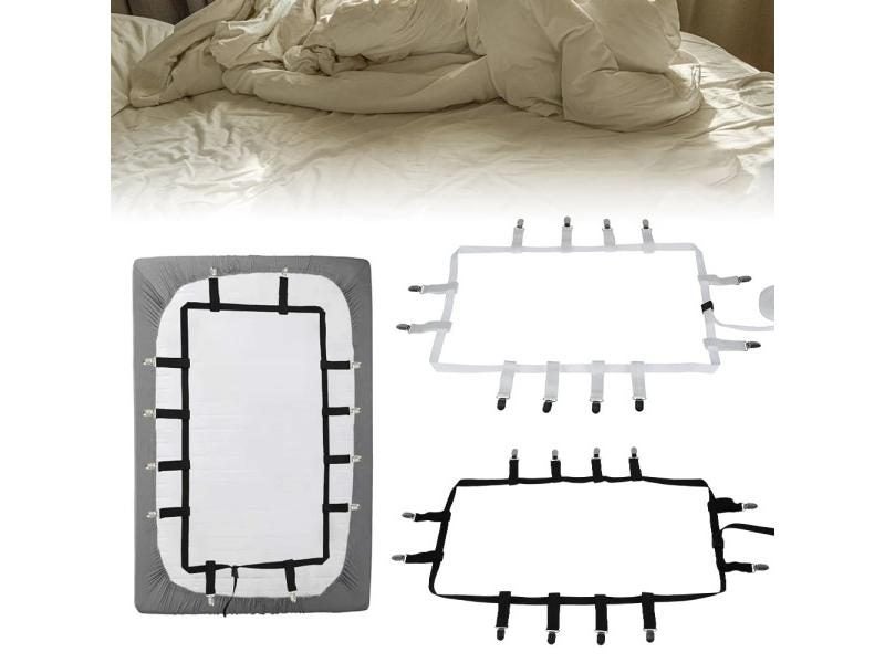 1set Elastic Bed Sheet Grippers Belt Fastener Bed Sheet Clips Mattress Cover Carousel 1