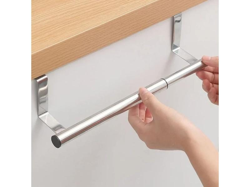 Over Door Towel Rack Bathroom Kitchen Cabinet Hanger Carousel 2