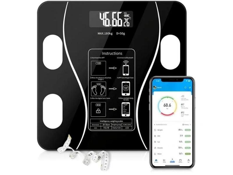 Smart Wireless Digital Body Fat Scale For Bathroom Body Composition Analysis Carousel 2