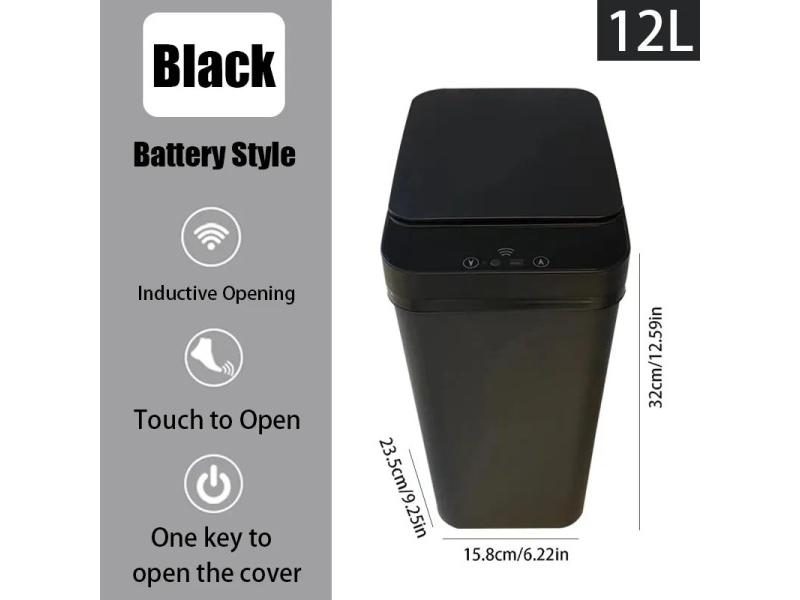 Bathroom Touchless 12L Motion Sensor Trash Can For Office/Living Room/Bedroom Carousel 1