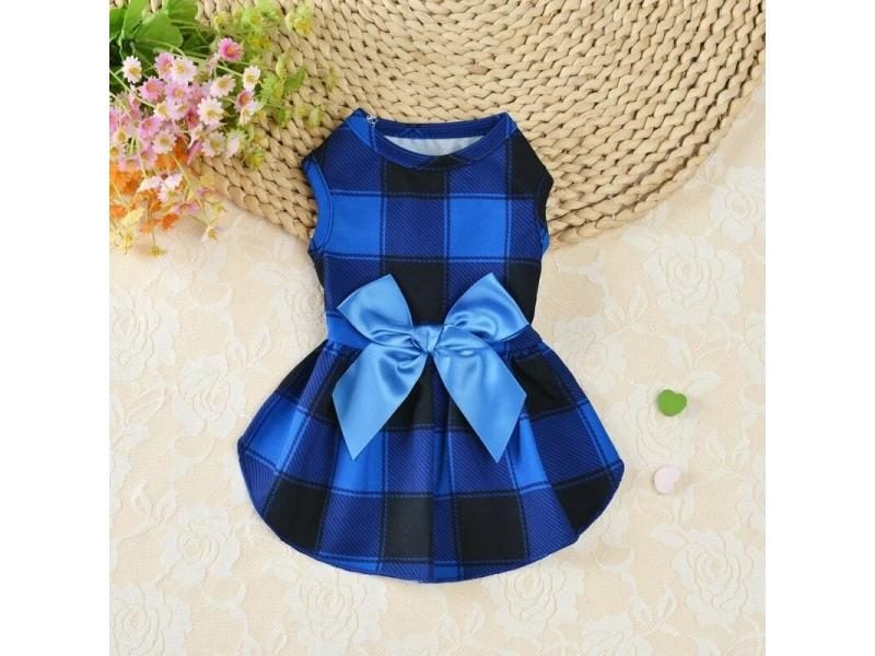 New Dog Plaid Skirt Pet Princess Clothes For Small Dogs Carousel 1
