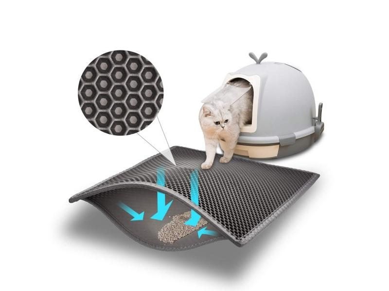 Cat Litter Mat Waterproof Urine Proof Double Layer Skidproof EVA Mat Carousel 2