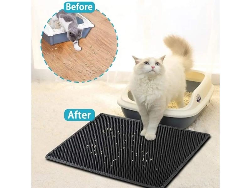 Cat Litter Mat Waterproof Urine Proof Double Layer Skidproof EVA Mat Carousel 1