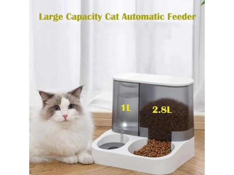 Large Capacity Automatic Cat Food Dispenser Drinking Water Bowl Pet Supplies Carousel 2