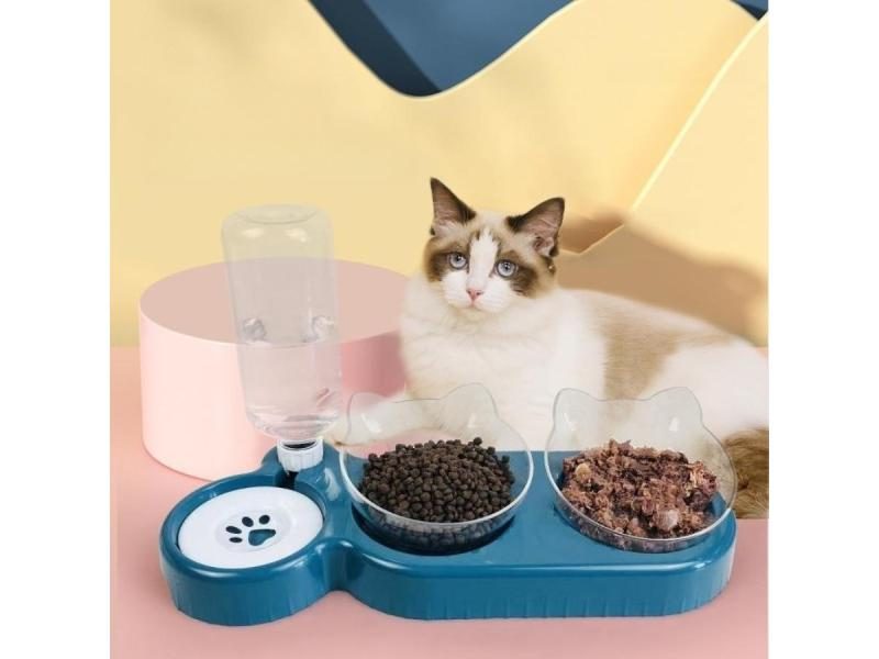 Cat Food Bowl Pet Automatic Feeder Water Dispenser Dog Cat Food Container Carousel 2