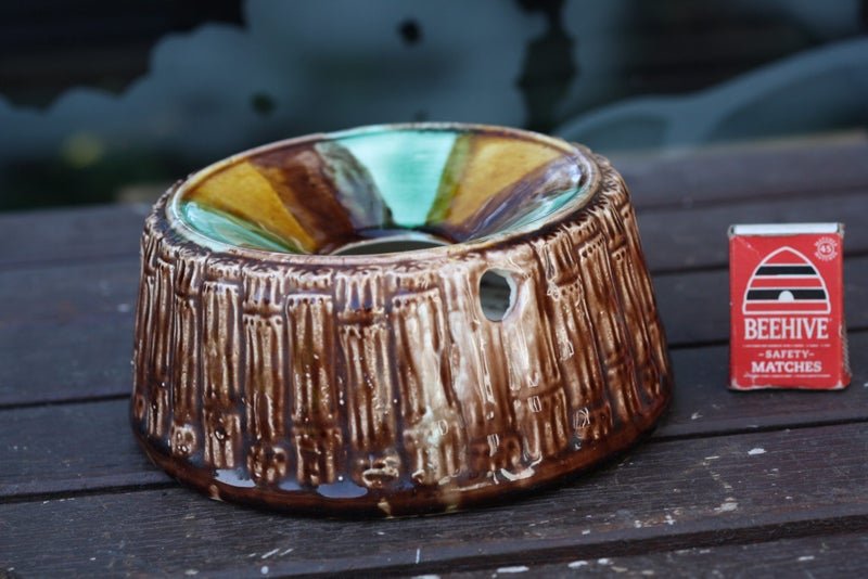 Milton Pottery Majolica Spittoon c1890s Carousel 2