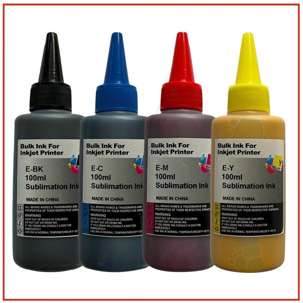 Epson Compatible Sublimation Refill Ink 100ml x 4 Bottles Carousel 1