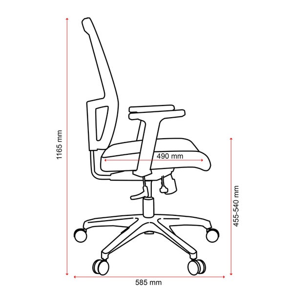 Buro Mantra Ergonomic Task Chair with Armrest, Black Nylon Base, Assembled Carousel 7