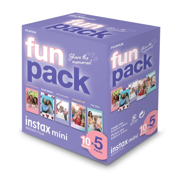 Fujifilm Instax Mini Film Fun Pack - 50 Pack Carousel 1