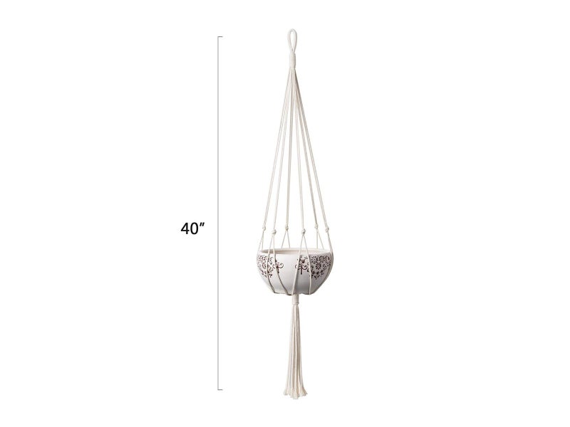 2PCS Macrame Plant Hanger Cotton Rope Plant Holder Basket A02 Carousel 2