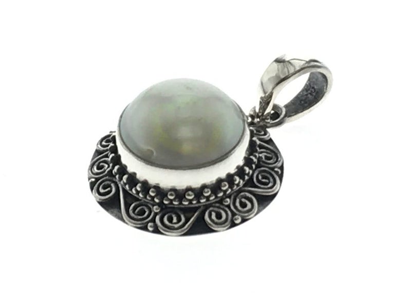 Pearl White Sterling Silver Pendant Carousel 2