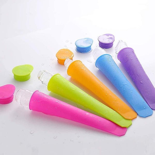 Ice Pop Mould - 6 Pcs Silicone Popsicle Moulds Ice Molds With Lids Carousel 3