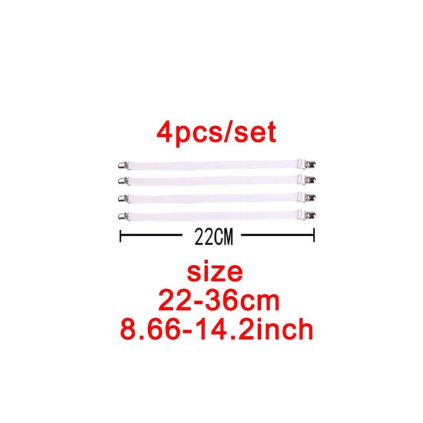 4pcs/set Elastic Bed Sheet Strip Fastener Bed Sheet Grippers Belt Carousel 1