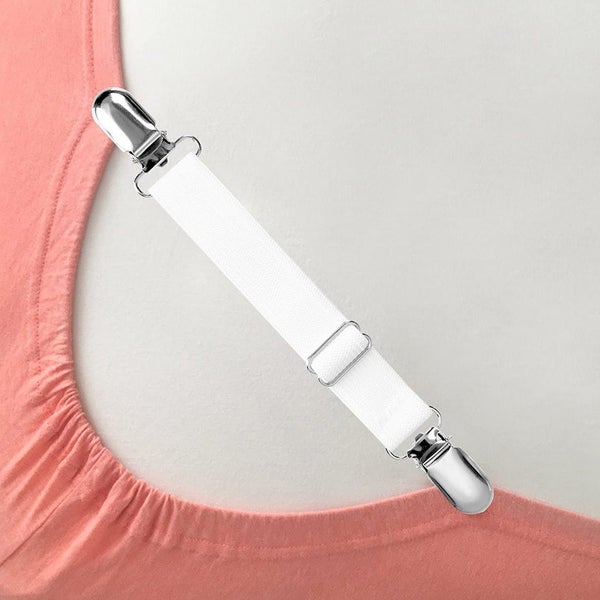 4pcs/set Elastic Bed Sheet Strip Fastener Bed Sheet Grippers Belt Carousel 7