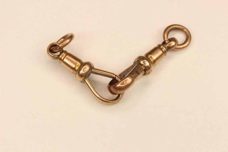 Antique 9ct Gold fob clips Carousel 5