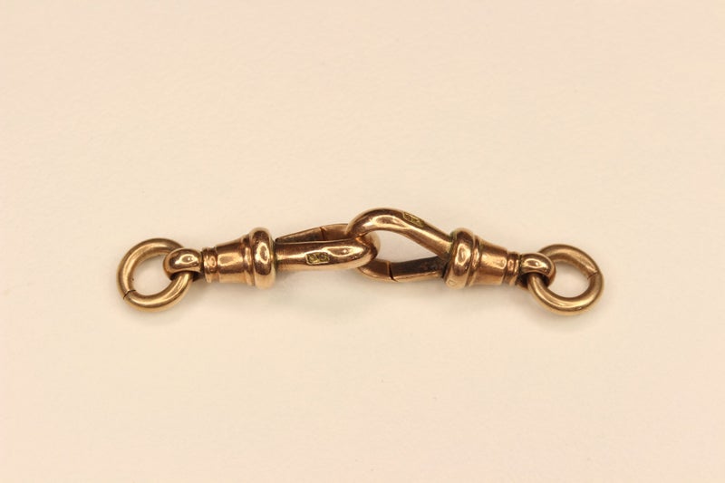 Antique 9ct Gold fob clips Carousel 1