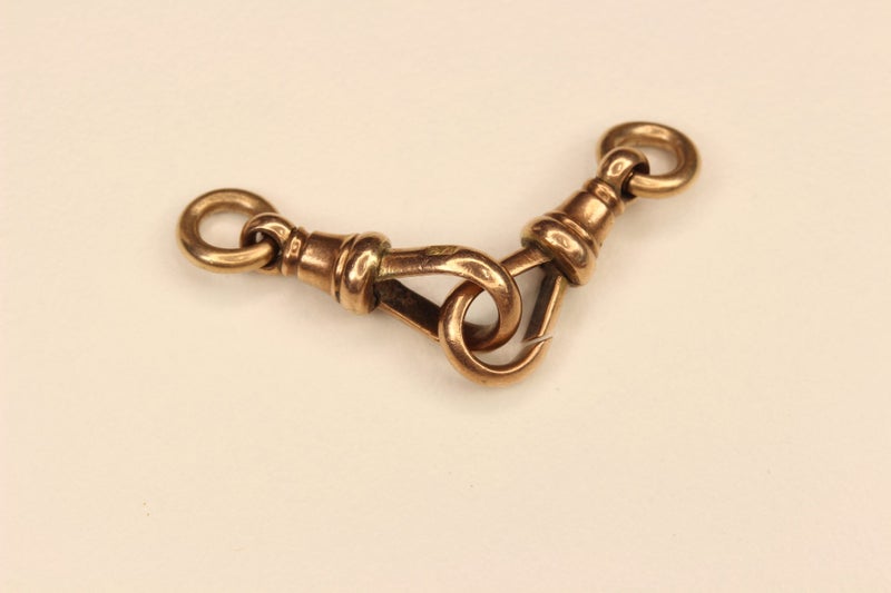 Antique 9ct Gold fob clips Carousel 5
