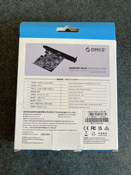 Orico Desktop 20Gbps PCI-e Expansion Card - PE20-1C Carousel 2