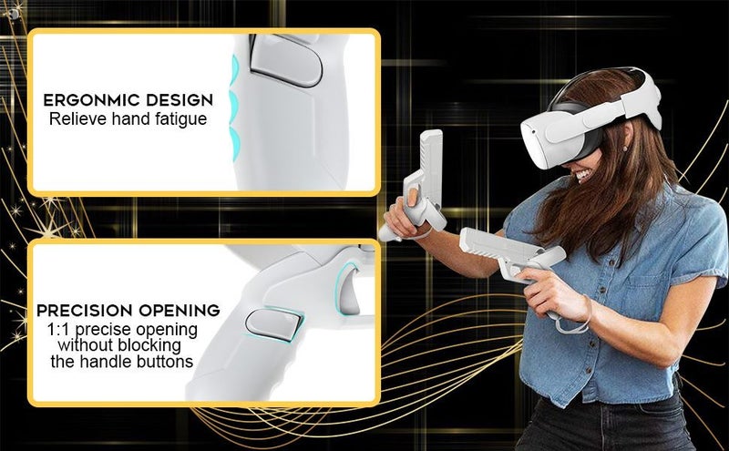 VR Game Gun for Oculus Quest 2 Controllers Pistol Case62969121901442112