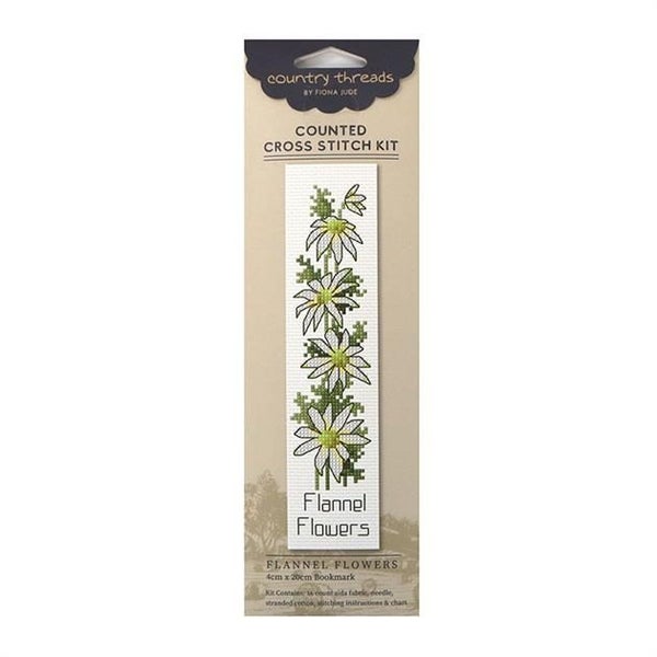 Country Threads Cross X Stitch Kit Flannel Flower Bookmark Counted Carousel 1