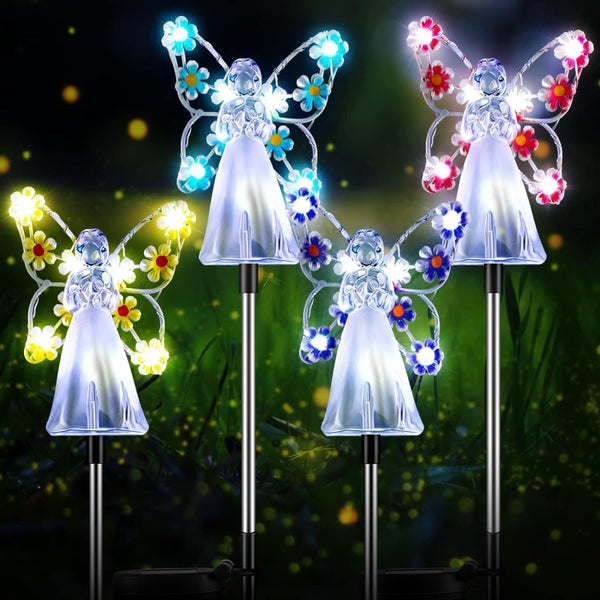 Solar Angel Garden Stake Lights-Yellow New Carousel 2