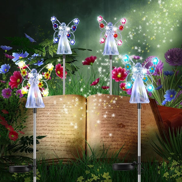 Solar Angel Garden Stake Lights-Yellow New Carousel 8