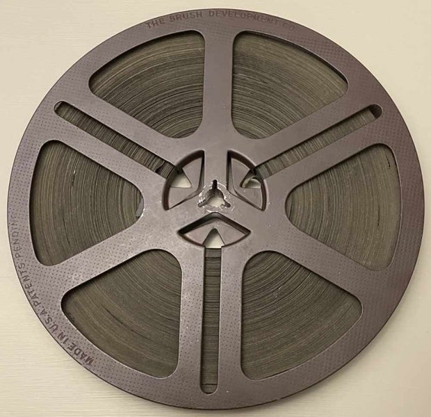 THE BRUSH DEVELOPMENT CO Historic Recording Tape on branded metal reel Carousel 1