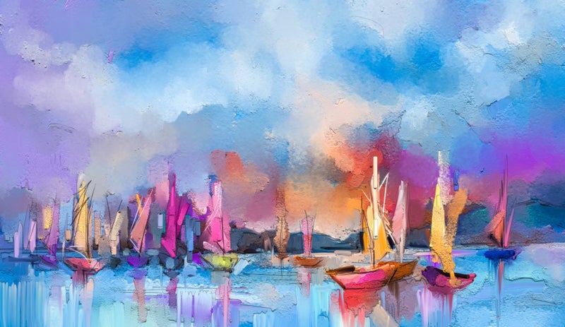 1 PANEL FREE SHIPPING - Large Canvas Art Print - Boat Carousel 1