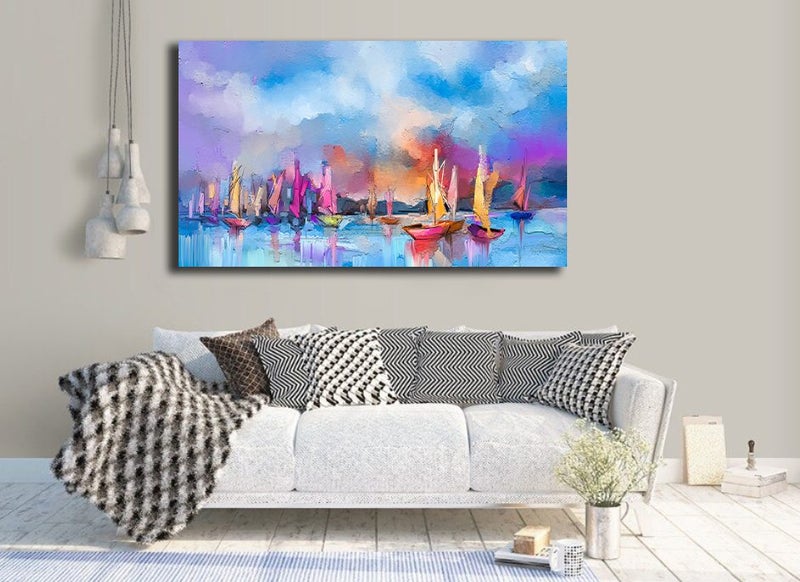 1 PANEL FREE SHIPPING - Large Canvas Art Print - Boat Carousel 2
