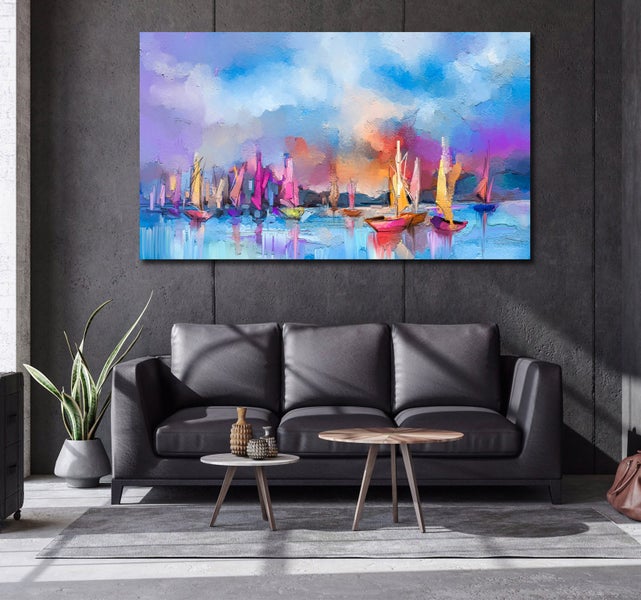 1 PANEL FREE SHIPPING - Large Canvas Art Print - Boat Carousel 3