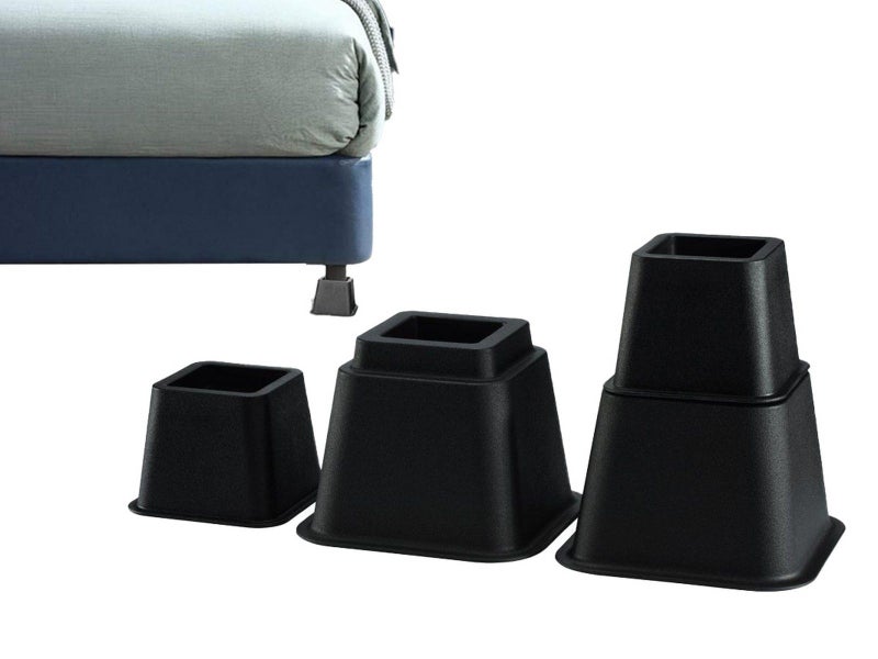 8Pcs Heavy Duty Furniture Risers Feet Bed Chair Leg Lift Stand Carousel 1