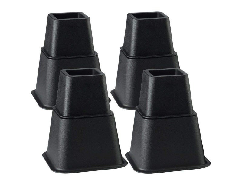 8Pcs Heavy Duty Furniture Risers Feet Bed Chair Leg Lift Stand Carousel 2