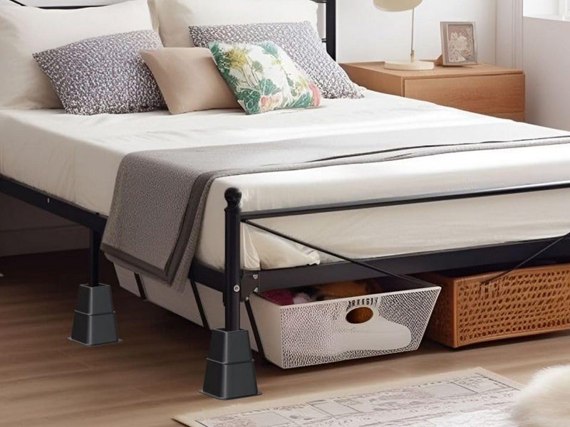 8Pcs Heavy Duty Furniture Risers Feet Bed Chair Leg Lift Stand Carousel 7