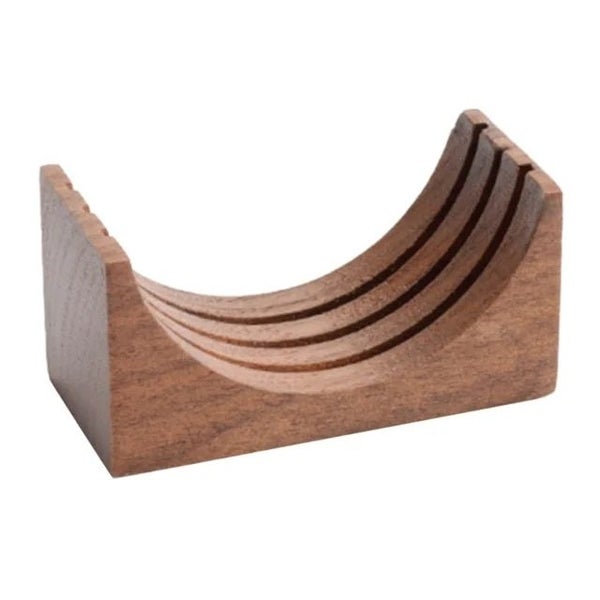 Leeseph Espresso Coffee Puck Screen Stand Reusable Wooden Walnut Stand For Carousel 1