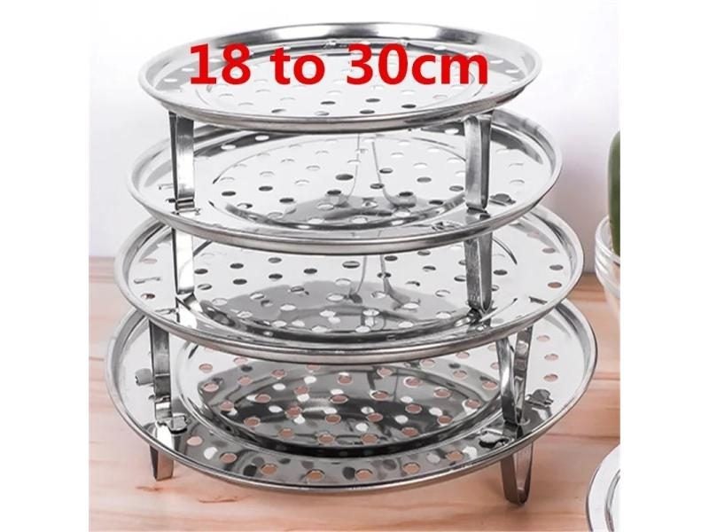 Stainless Steel Steamer Cooker Plate Shelf Cookware Dumpling Bread Rack Durable Carousel 1