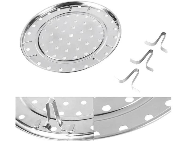Stainless Steel Steamer Cooker Plate Shelf Cookware Dumpling Bread Rack Durable Carousel 2